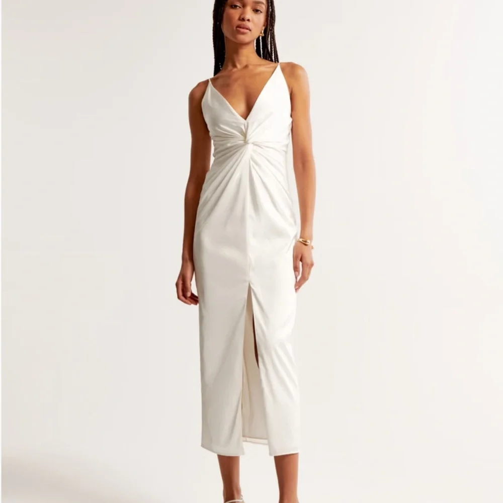Abercrombie & Fitch White Midi Dress - Picture 1 of 7